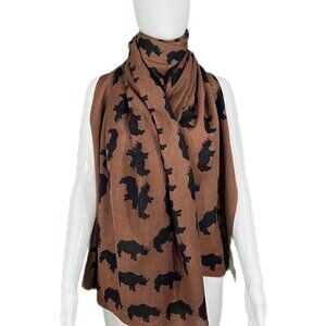 PRE-OWNED - Sophia Costas Wool Rhino Scarf